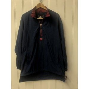 Rare VTG STARTER 25th Anniversary Silver Edition Spell Out Pullover Jacket 90s M